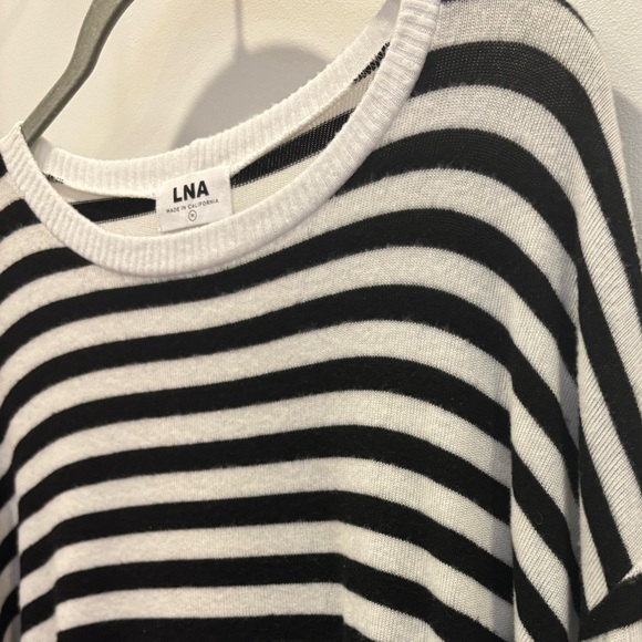 LNA Striped Hi/Lo Sweater, Tencel/Spandex, Size M, Like New Condition - Picture 3 of 10
